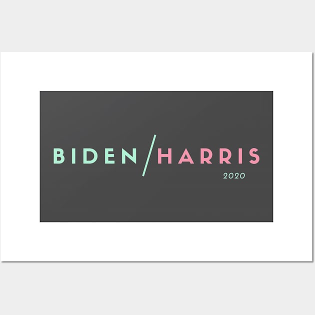 Biden Harris 2020 AKA BH2020 Pink + Green Wall Art by ShopFreeThePeople